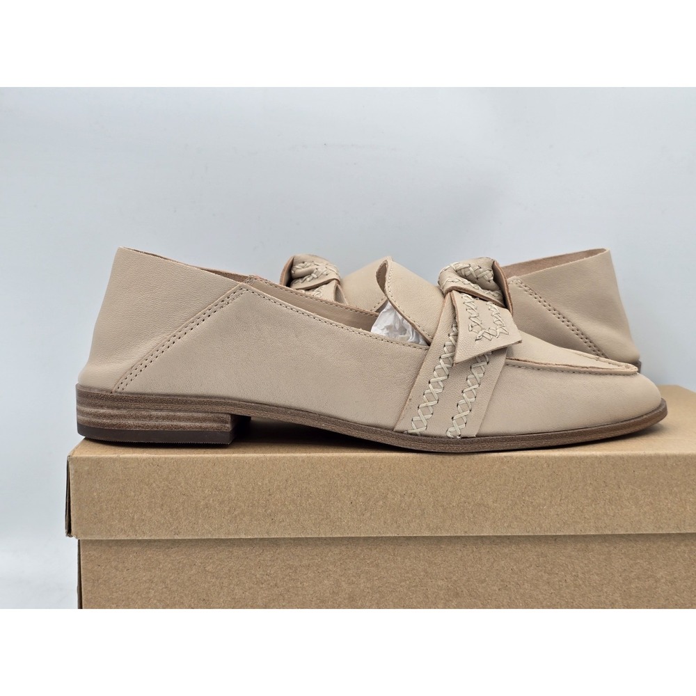 Lucky Brand Abelle Flats Leather Pointed Toe Flat Loafers Smoke Gray Tan Sz 8 M - Picture 9 of 11